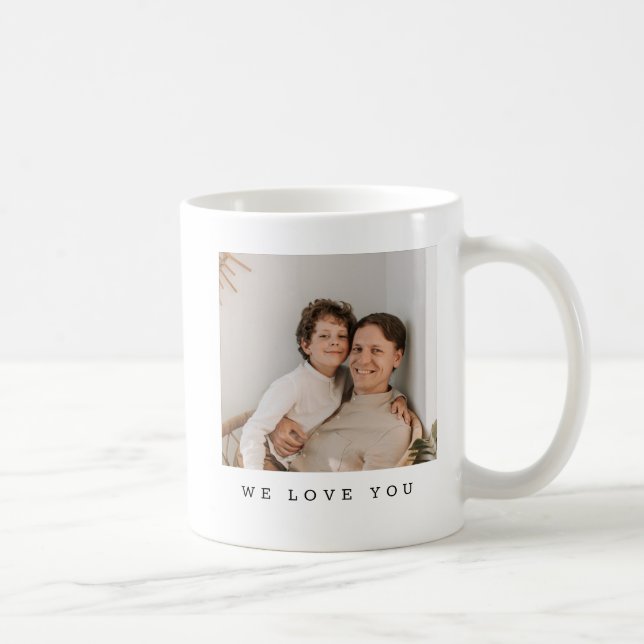 Bester Vater je Volles Foto Personalisiert Kaffeetasse (Rechts)