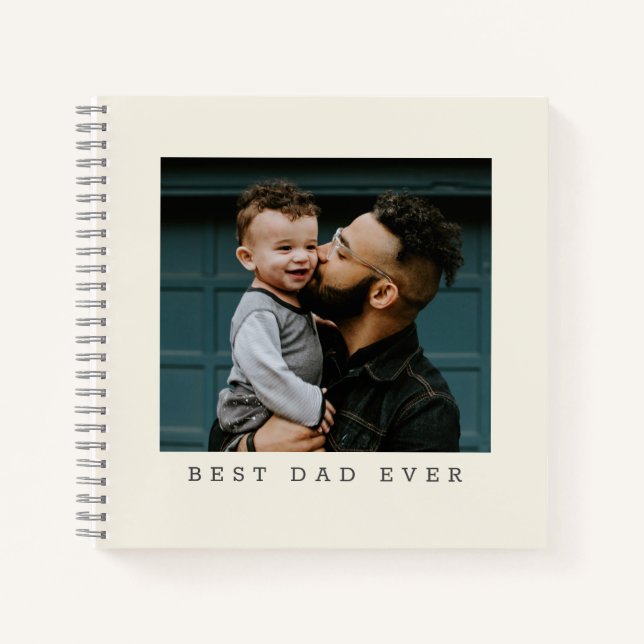Bester Vater je Volles Foto Personalisiert Notizbuch (Vorderseite)
