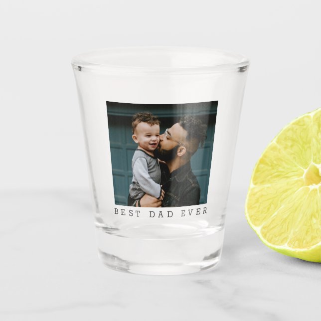 Bester Vater je Volles Foto Personalisiert Schnapsglas (Vorderseite)