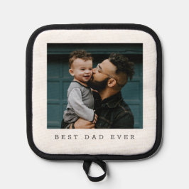 Bester Vater je Volles Foto Personalisiert Topflappen