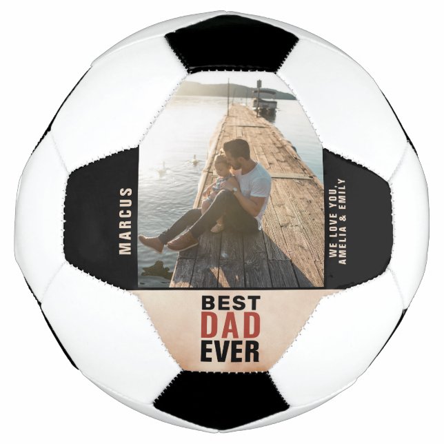 Bester Vater je Wasserfarbe Foto Fußball (Vorderseite)