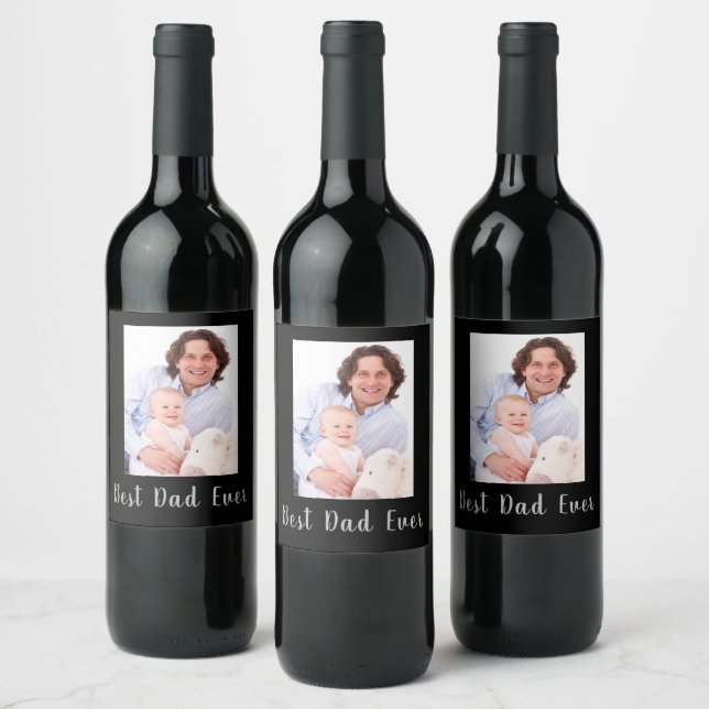 Bester Vater je Weinkarte Weinetikett (Flaschen)