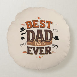Bester Vater je wirbelkissen - 16" Round Gift Idee Rundes Kissen