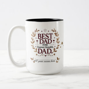 Bester Vater je - Zeitlose Dankbarkeit Zweifarbige Tasse