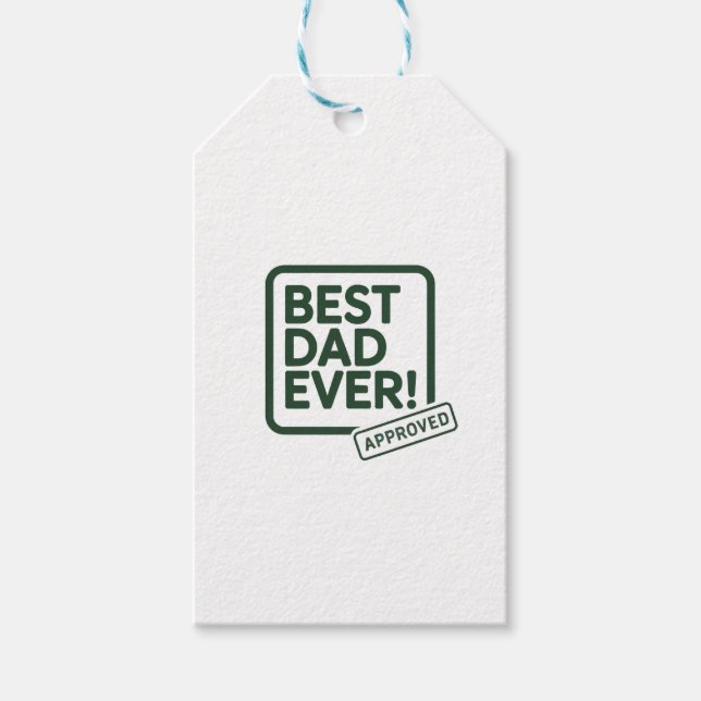Bester Vater je Zugelassenes Textdesign Geschenkanhänger (Vorderseite)