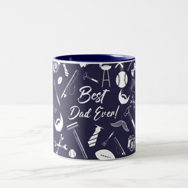 Bester Vater je Zweifarbige Tasse (Mittel)