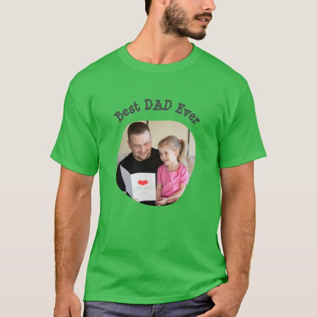 Bester VATER Jeden Upload Ihres quadratischen Foto T-Shirt (Vorderseite)