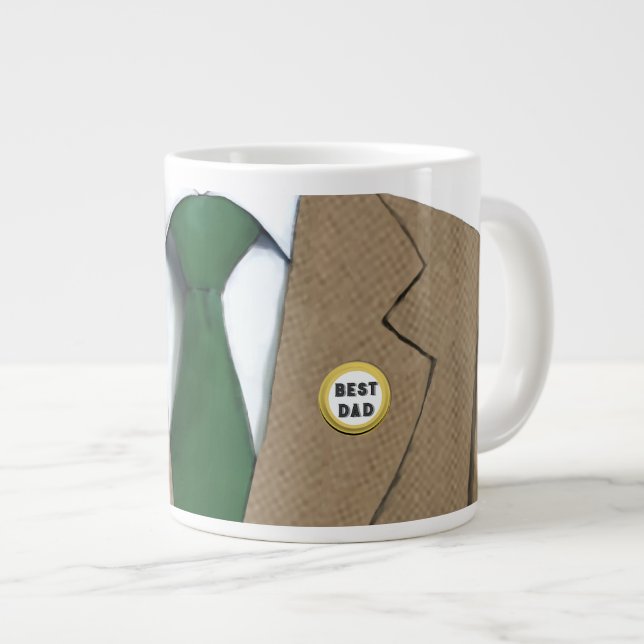 Bester Vater Jumbo-Tasse (Vorderseite Rechts)