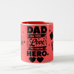 Bester Vater Liebe Vater, Vatertag, Vater Geschenk Zweifarbige Tasse