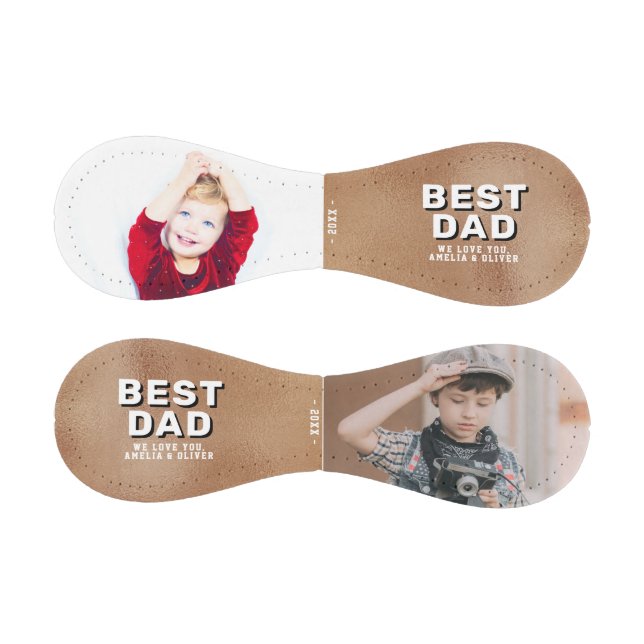 Bester Vater Metallic Vatertag 2 FotoCollage Baseball (Paneele)