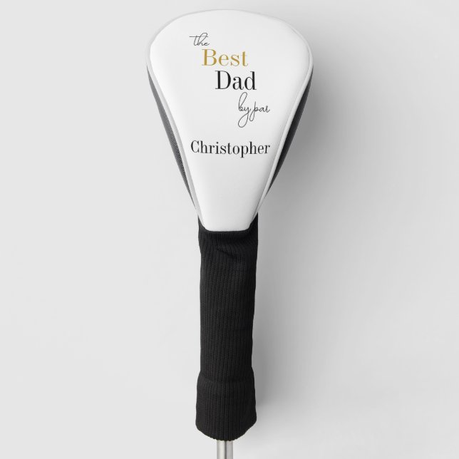 Bester Vater Minimale Typografie Golf Headcover (Vorderseite)