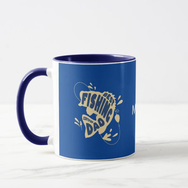 Bester Vater mit bearbeitbarem Namen Tasse (Links)