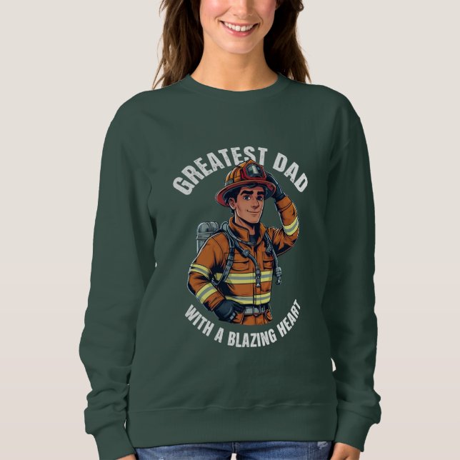Bester Vater mit einem Feuerwehrhelden aus dem Bla Sweatshirt (Vorderseite)