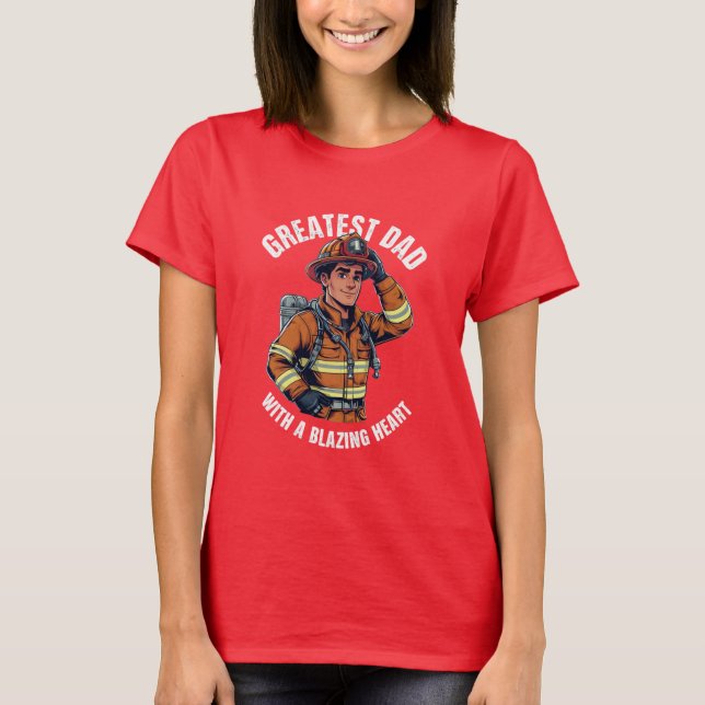Bester Vater mit einem Feuerwehrhelden aus dem Bla T-Shirt (Vorderseite)