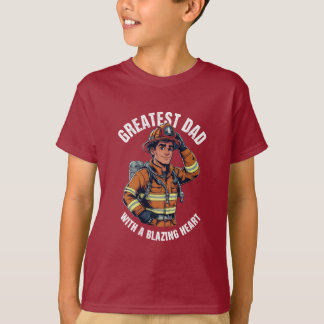 Bester Vater mit einem Feuerwehrhelden aus dem Bla T-Shirt