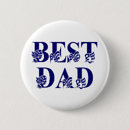 Bester Vater mit Flags Blue Text Button