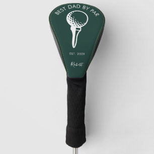 Bester Vater mit Par Custom Script Minimalistisch Golf Headcover