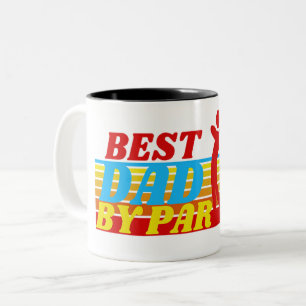 BESTER VATER MIT PAR - GOLFER VATER ZWEIFARBIGE TASSE