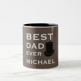 Bester Vater mit Top-Hut Zweifarbige Tasse