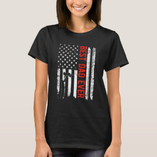 Bester Vater mit US-amerikanischen Flaggen Geschen T-Shirt