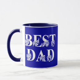 Bester Vater mit weißem Flags-Text Tasse