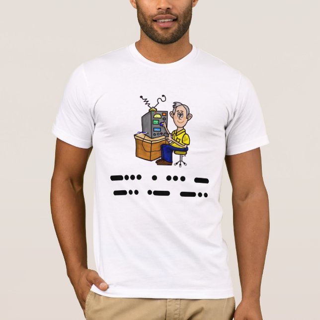 Bester Vater-Morsealphabet-Schinken-Radio-T - T-Shirt (Vorderseite)