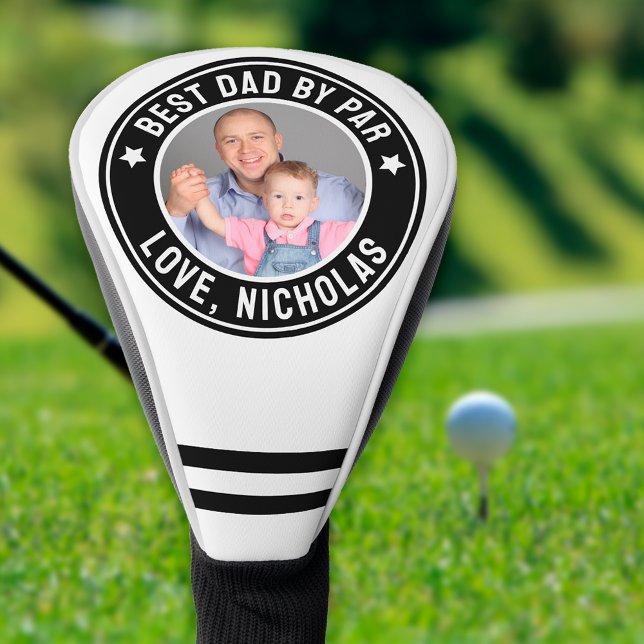 Bester Vater nach Maß Foto Geschenk für Kinder bis Golf Headcover (Best Dad by Par )