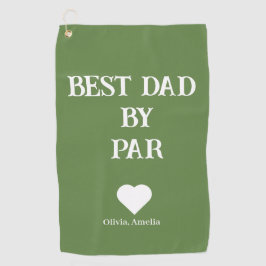 Bester Vater nach Maß Modernes Niedliches Grün & W Golfhandtuch