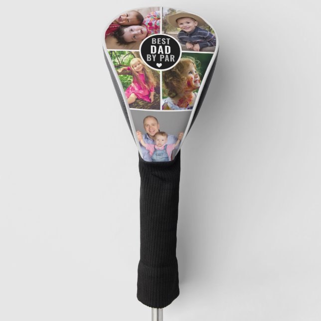 Bester Vater nach Par 5-Familienfotosammlung Golf Headcover (Vorderseite)