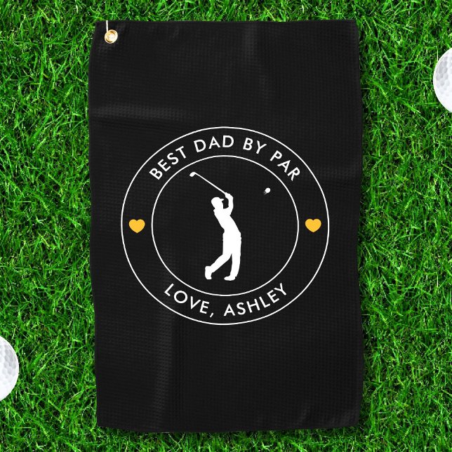 Bester Vater nach Par benutzerdefinierten Golfer N Golfhandtuch (Von Creator hochgeladen)