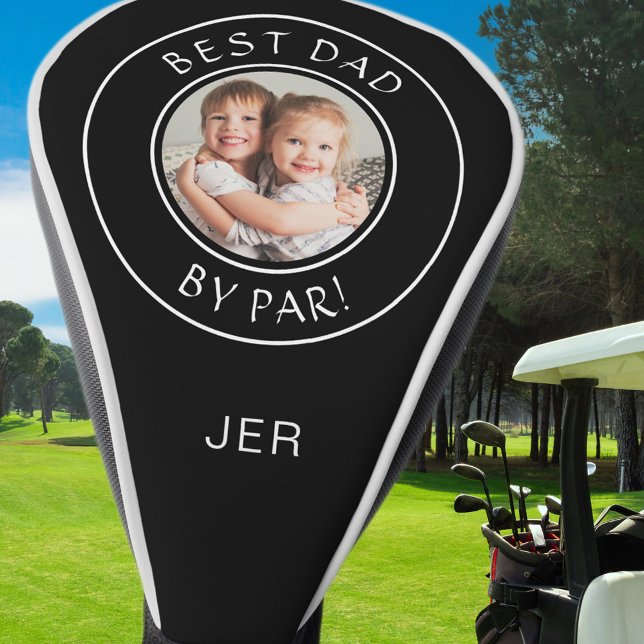 Bester Vater nach Par Custom Foto Monogram Golfer  Golf Headcover (Best Dad By Par Custom Photo Monogram Golfer Cute Golf Head Cover)