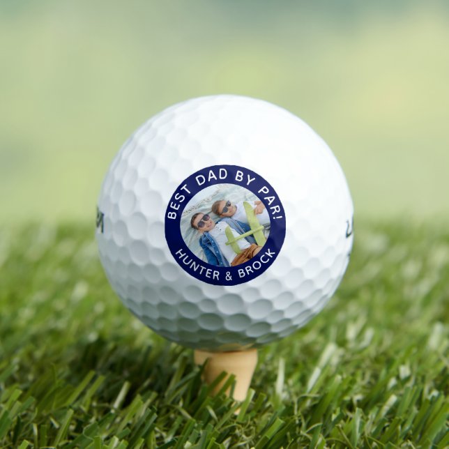 Bester Vater nach Par Foto Blau Golfball (Insitu T-Shirt)