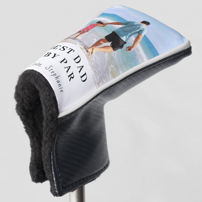 Bester Vater nach Par-Foto Golf Headcover (3/4 Vorderseite)