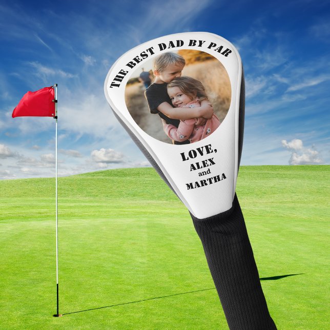 Bester Vater nach Par-Foto Kid-Namen personalizabl Golf Headcover (Von Creator hochgeladen)
