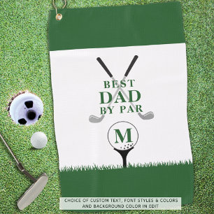 BESTER VATER NACH PAR Foto Monogramm Grün Golfhandtuch