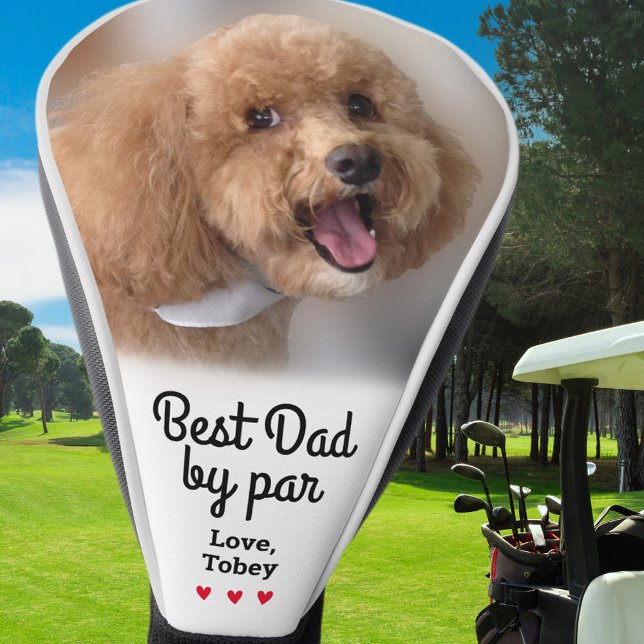 Bester Vater nach Par-Foto-Namen Golf Headcover (Best Dog Dad By Par Photo Name Custom Golf Head Cover)