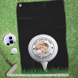 Bester Vater nach Par Foto Personalisiert Golfhandtuch