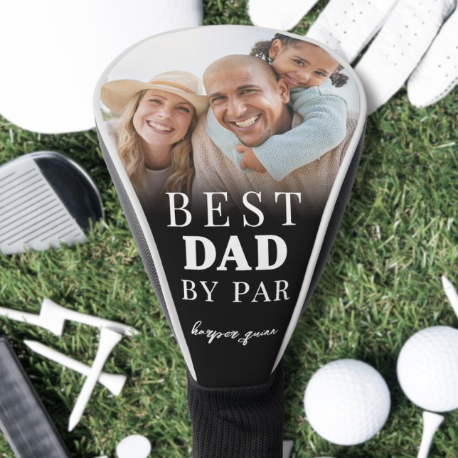 Bester Vater nach Par Foto Vater Golf Headcover (Best Dad By Par Photo Father Golf Head Cover )