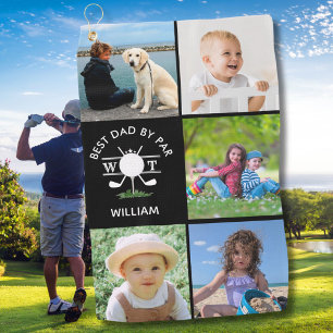Bester Vater nach Par FotoCollage Golfhandtuch