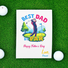 Bester Vater nach Par | Golf Lover Vatertag Karte