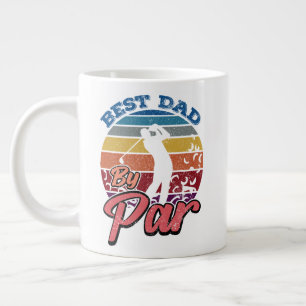 Bester Vater nach Par Golfer Vater Retro-Sonnenunt Jumbo-Tasse