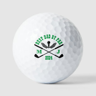 Bester Vater nach Par Initial Monogram Vatertag Golfball