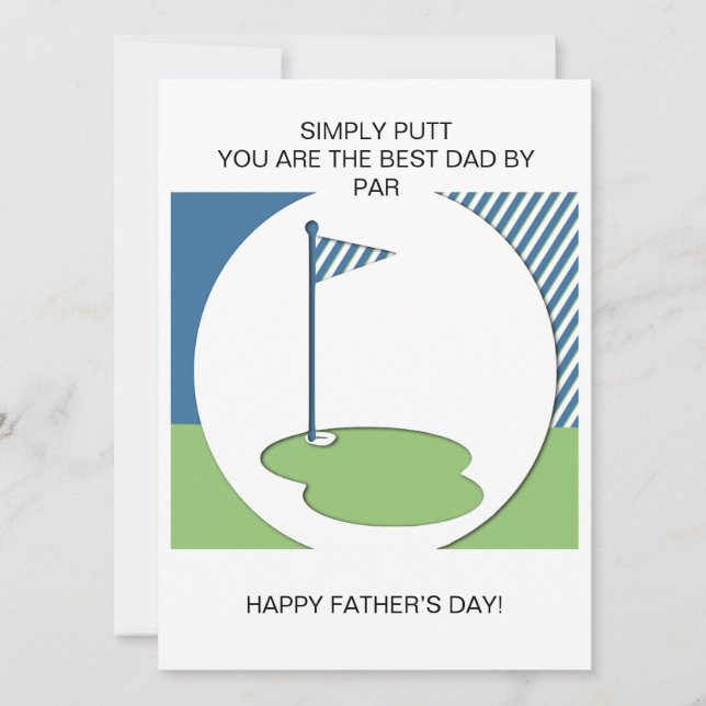 Bester Vater nach Par! Karte (Vorderseite)