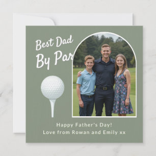 Bester Vater nach Par   Lustiges Golf-Foto zum Vat Karte