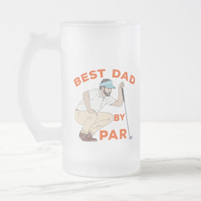 Bester Vater nach Par Mattglas Bierglas (Links)