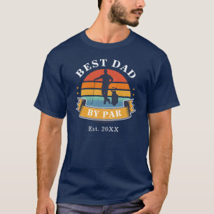 Bester Vater nach Par Personalisiert Retro Golfvat T-Shirt