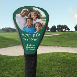 Bester Vater nach Par Vatertag Custom Foto Green Golf Headcover