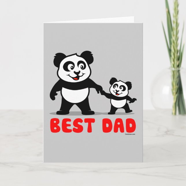 Bester Vater Panda Karte (Vorderseite)