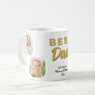 Bester Vater Papa 4 Familienfoto Kaffeetasse