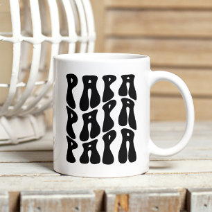 Bester Vater - Papa Bold Black and White Vatertag Kaffeetasse